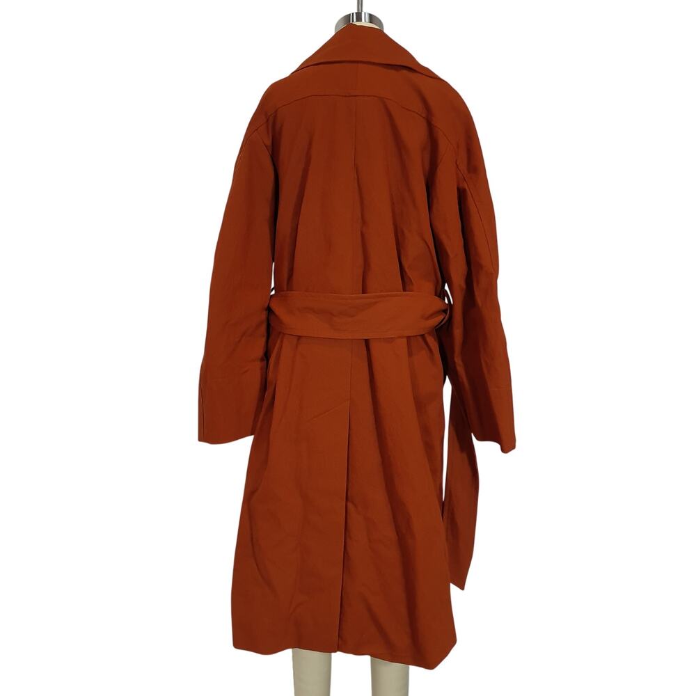 Vince Tailored Rust Amber Wrap Size M Coat - Picture 3 of 4